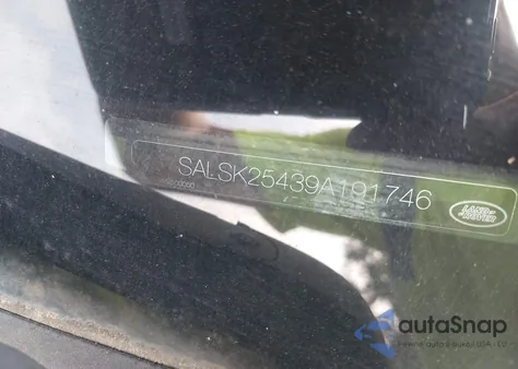 2009 Land Rover Range Rover Sport Hse z USA, uszkodzony, nr VIN SALSK25439A191746